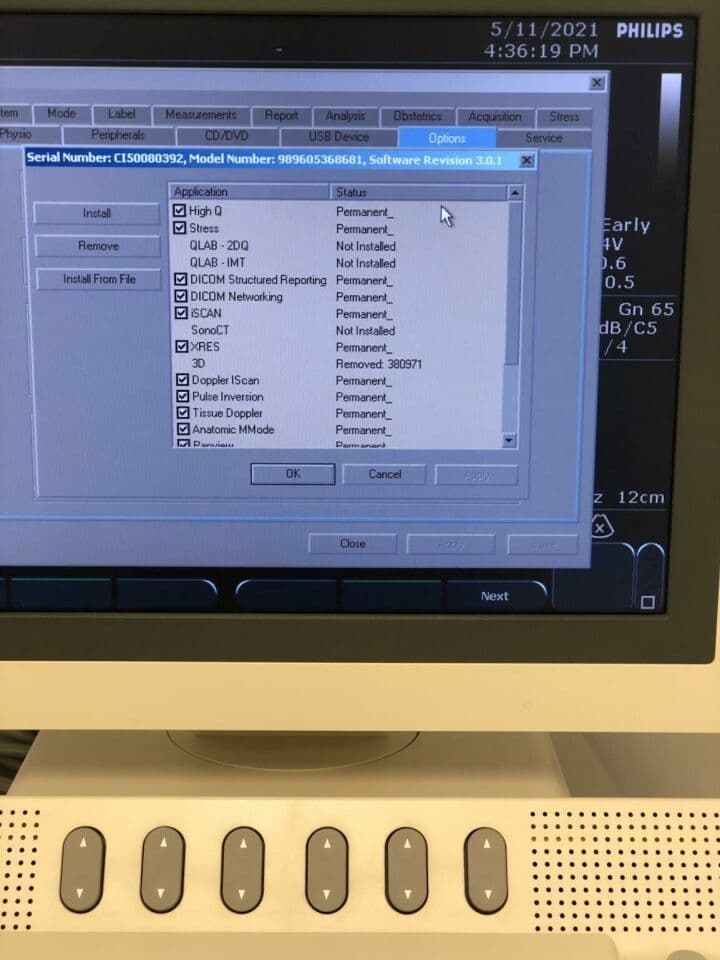 Philips HD7 Ultrasound System with C8-4v Endocavitary Probe thumbnail 7