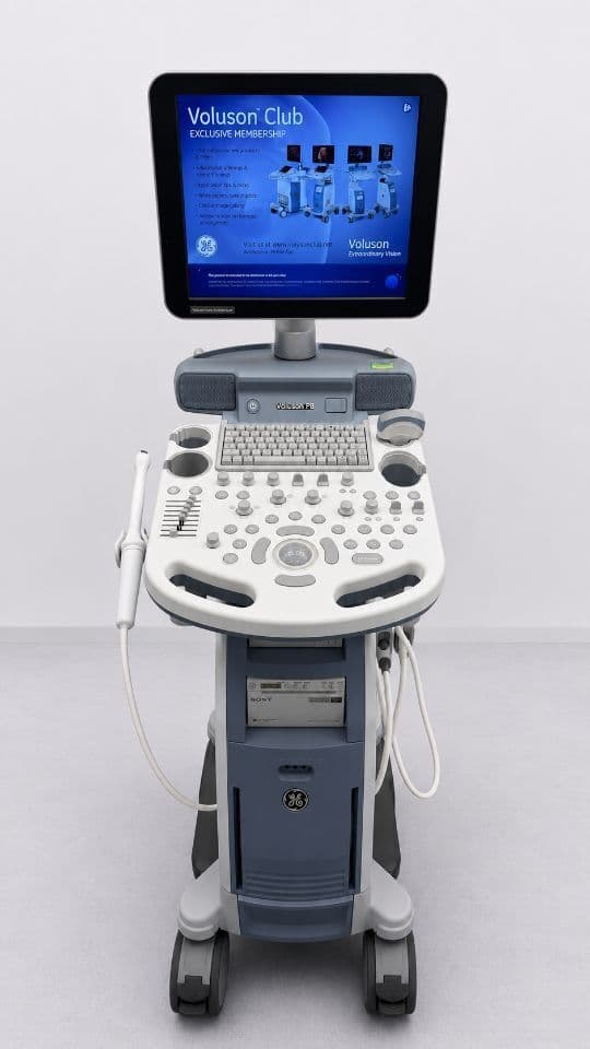 For Sale GE Voluson P8 2019 BT18 with linear & tv OB / GYN Ultrasound