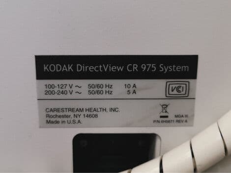 Kodak DirectView CR 975 Computed Radiography System thumbnail 11