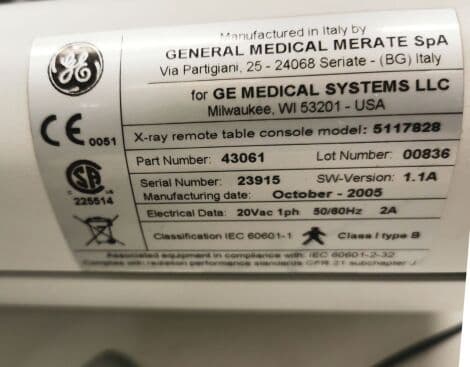 GE Precision RX Rad/Fluoro Room for Parts and Export thumbnail 4