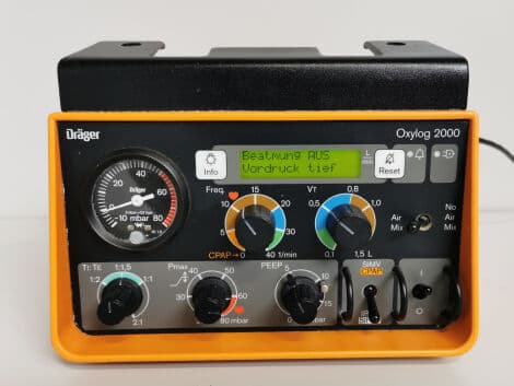 Draeger Oxylog 2000 Portable Emergency Ventilator thumbnail 3