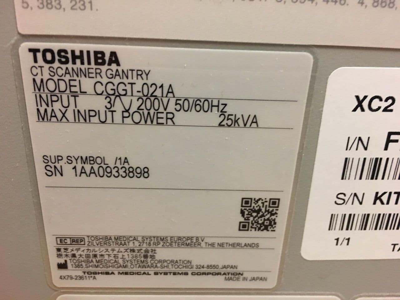 Toshiba Aquilion 128-Slice CT Scanner System thumbnail 3