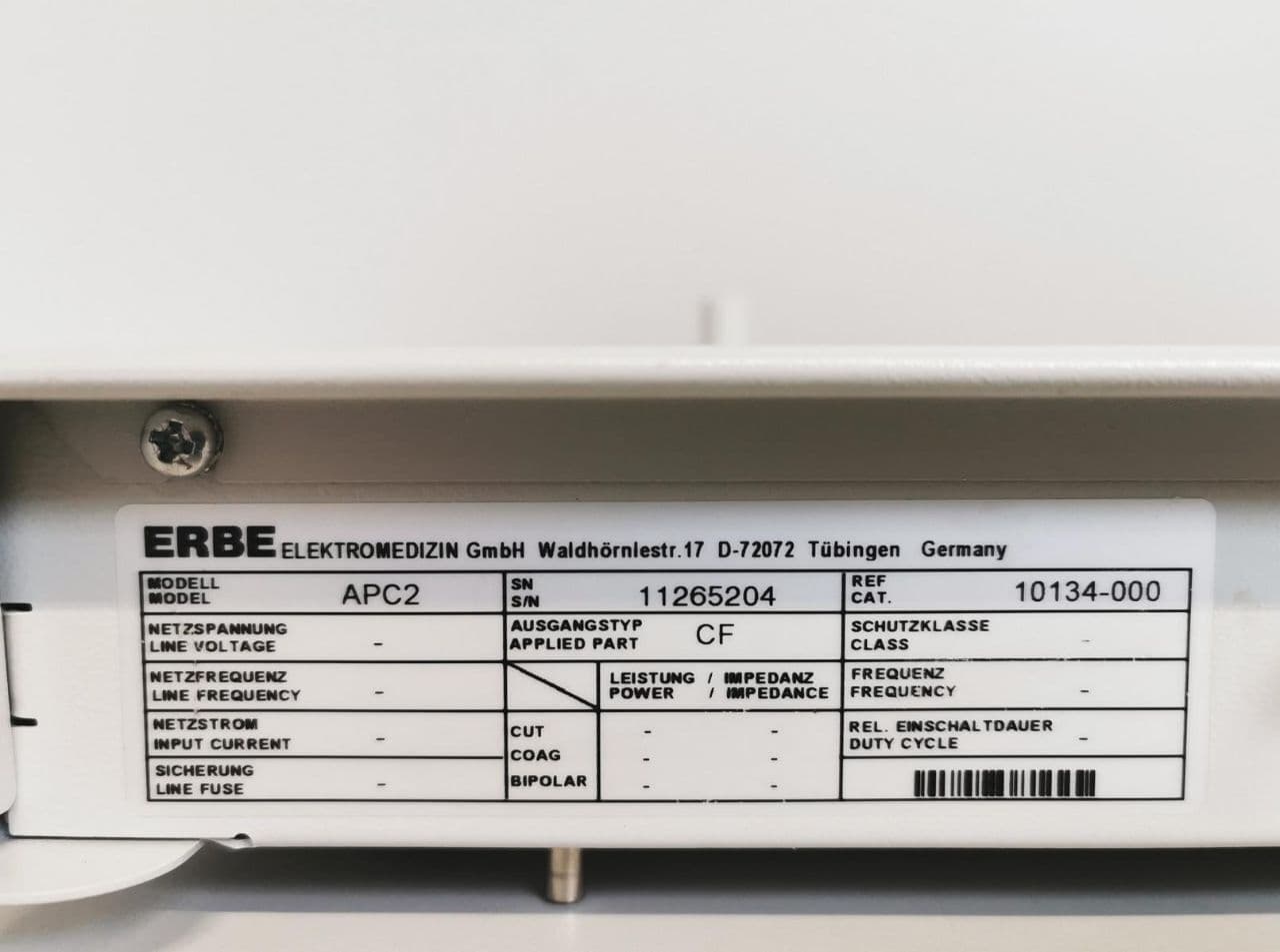 Erbe APC 2 Argon Plasma Coagulation Unit thumbnail 6