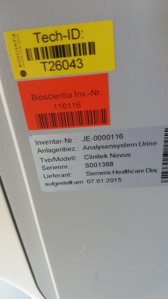 Siemens CLINITEK NOVUS Automated Urine Chemistry Analyzer thumbnail 5