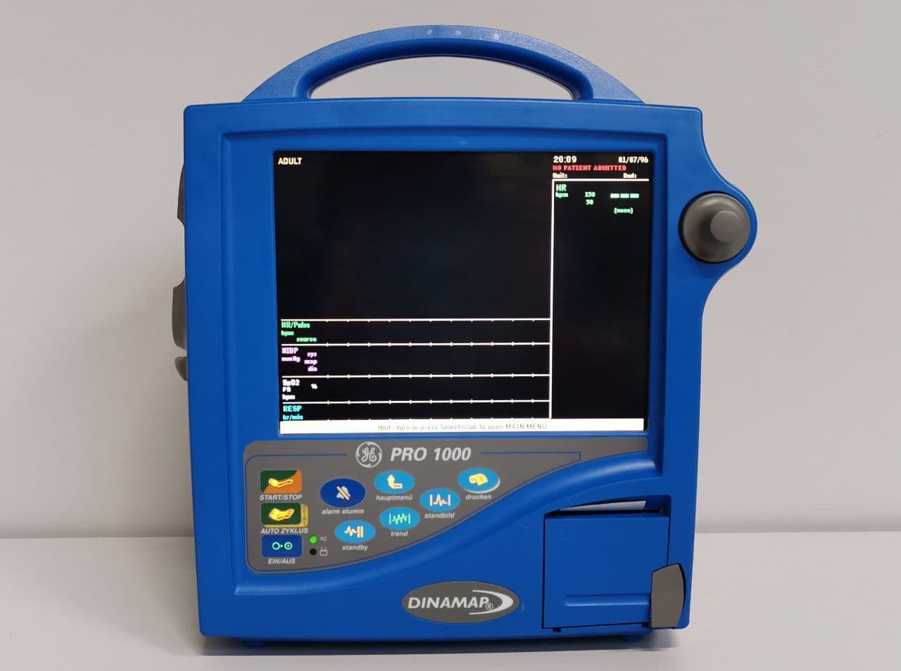 GE DINAMAP Pro 1000 Vital Signs Monitor thumbnail 2