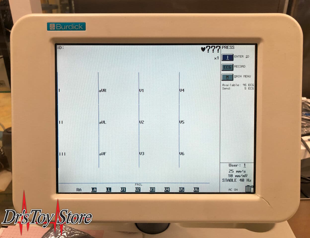 Burdick Spacelabs Eclipse Plus ECG Machine with Cart, Clips and Leads thumbnail 5