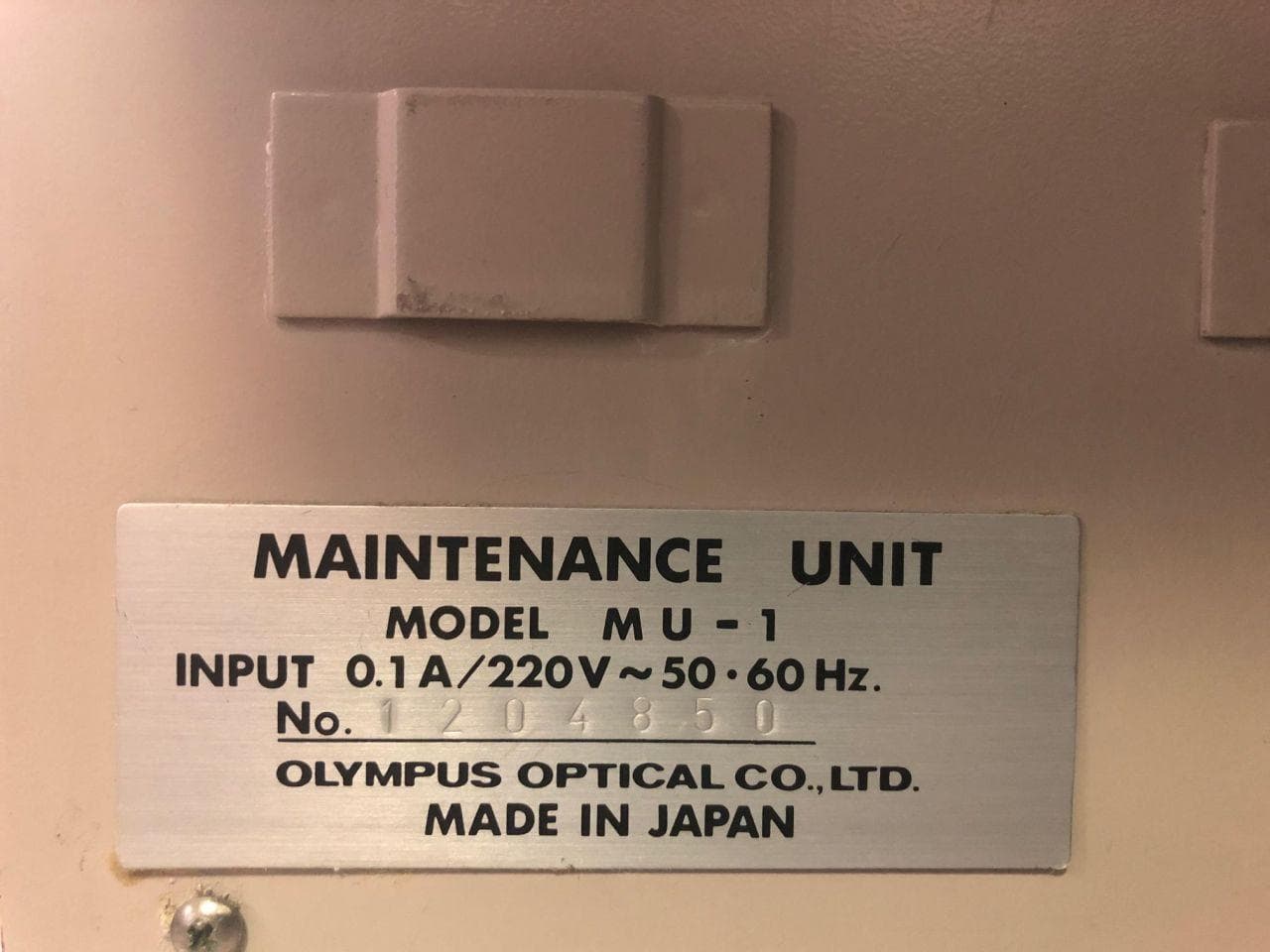OLYMPUS MU-1 Maintenance Unit and Leakage Tester for Flexible Endoscopes thumbnail 2