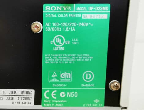 Sony UP-D23MD Digital Color Video Printer thumbnail 6