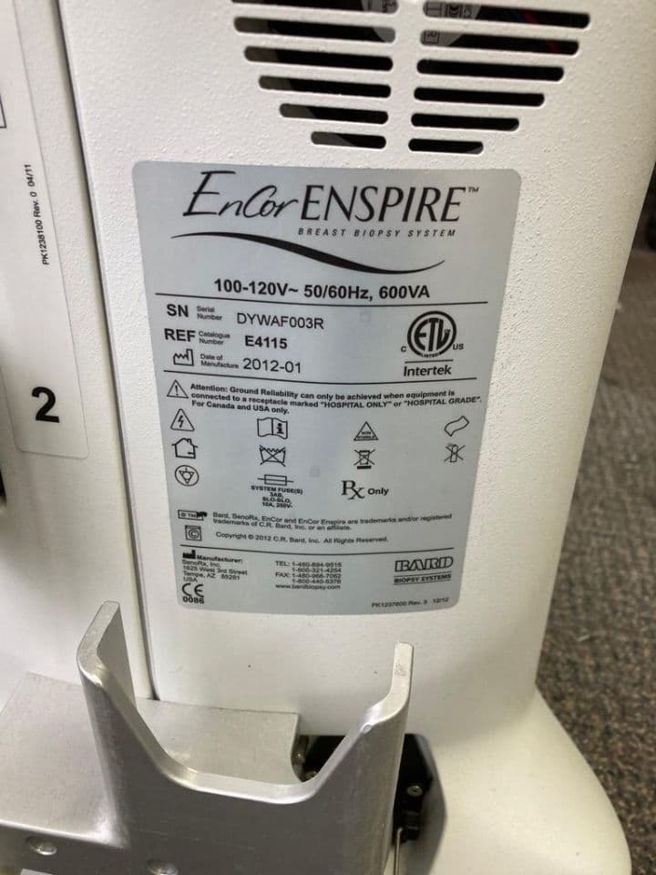 Breast Biopsy System — Bard EnCor Enspire E4115 thumbnail 6