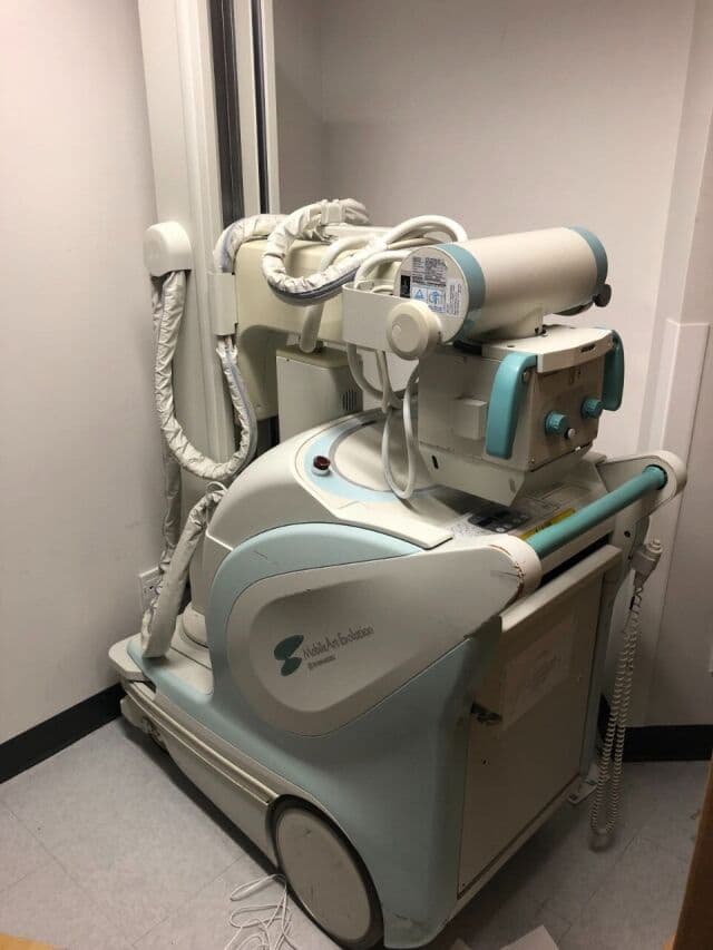 Shimadzu MobileArt Evolution MX8 | Portable Digital X-Ray Machine | 32kW High Frequency Mobile Imaging System | Refurbished Medical Equipment