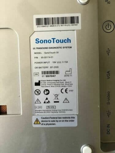 CHISON Sonotouch 30 Portable Ultrasound System with Touchscreen Interface thumbnail 4