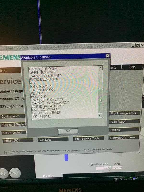 Siemens Biograph 6 TruePoint Air-Cooled PET/CT System thumbnail 8