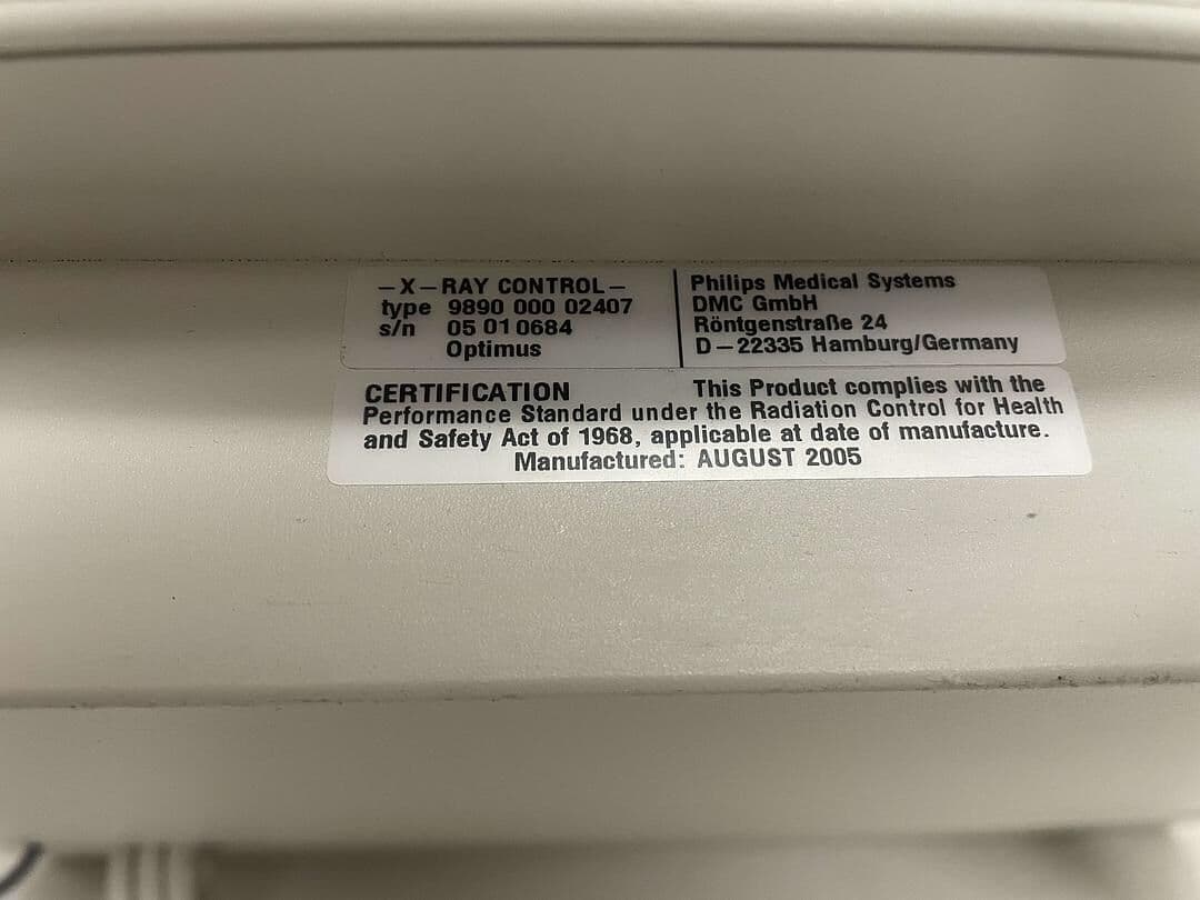 Control-X 9890-000-02407 X-Ray Control for Philips Optimus Digital Diagnost Rad Room thumbnail 3