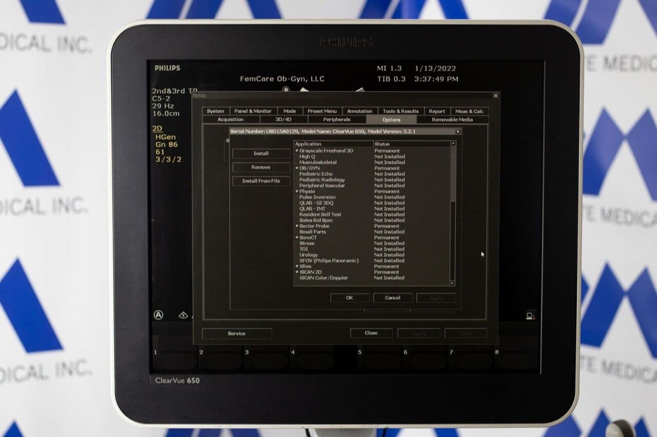 Philips ClearVue 650 OB/GYN Ultrasound System thumbnail 7