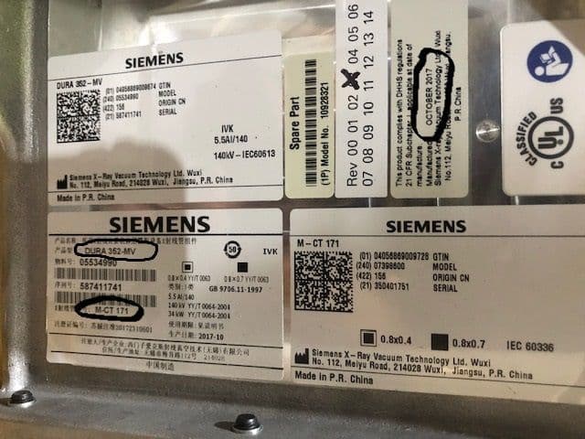 DURA 352 MCT 171 X-Ray Tube for Siemens CT Scanners thumbnail 5