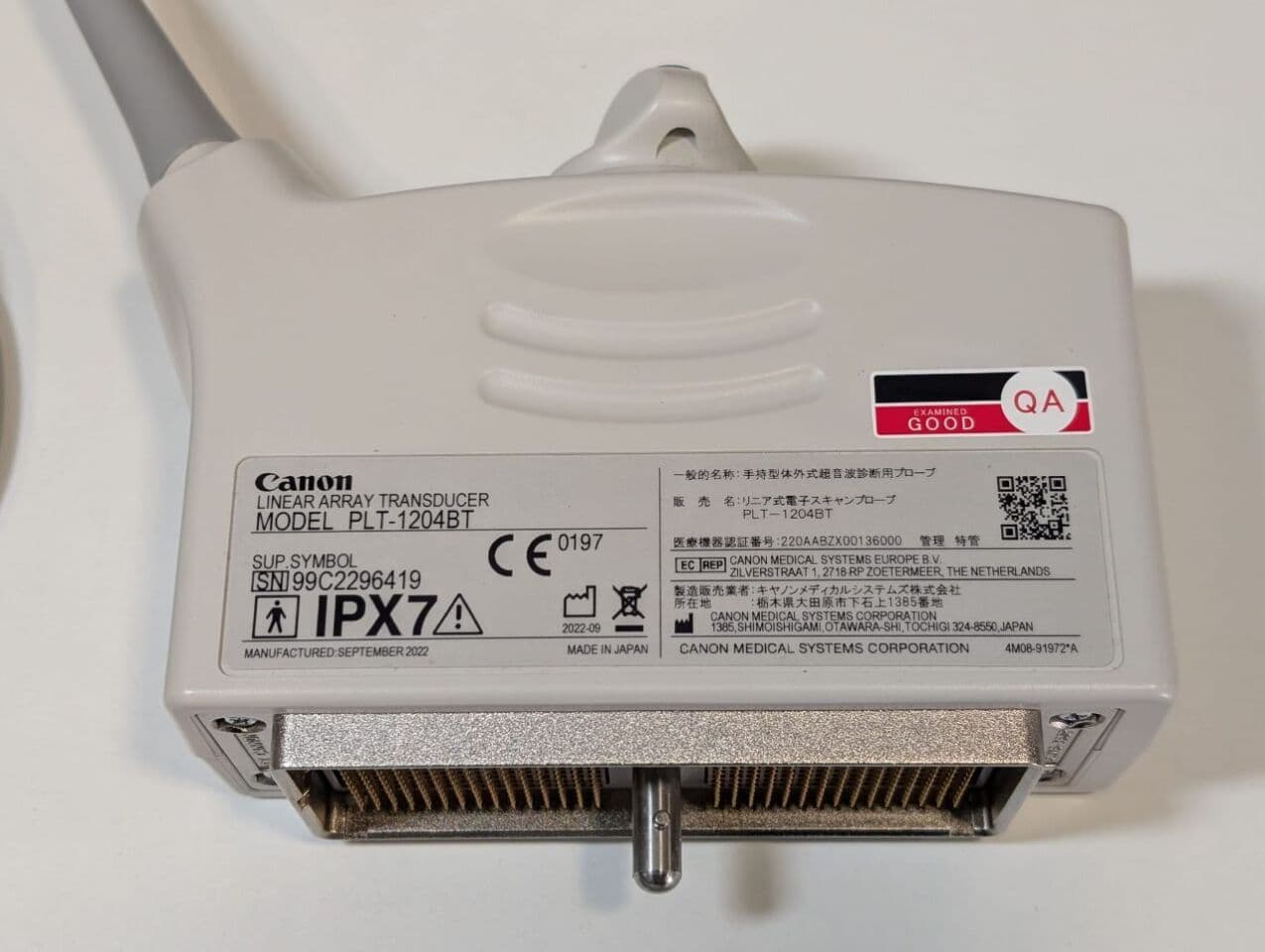 Toshiba PLT-1204BT Linear Ultrasound Transducer thumbnail 2