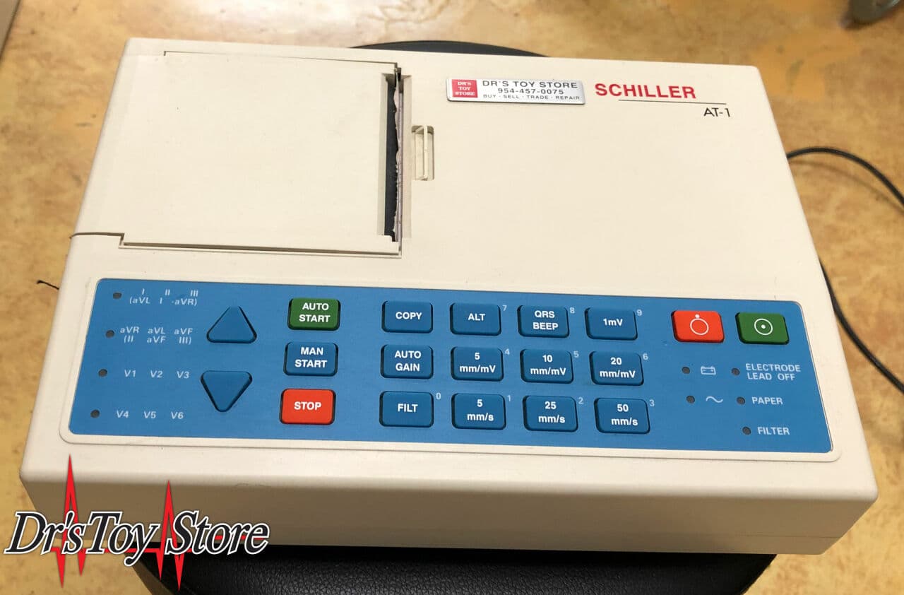 Schiller AT-1 ECG Machine with Leads and Clips thumbnail 2