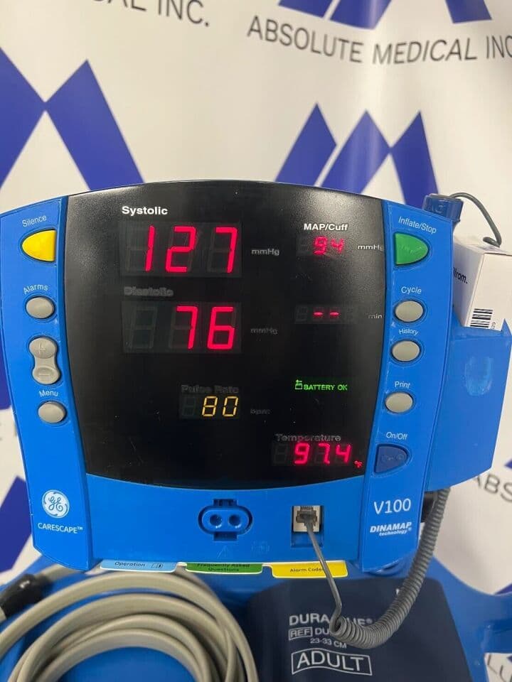 GE Dinamap V100 Vital Signs Monitor thumbnail 4