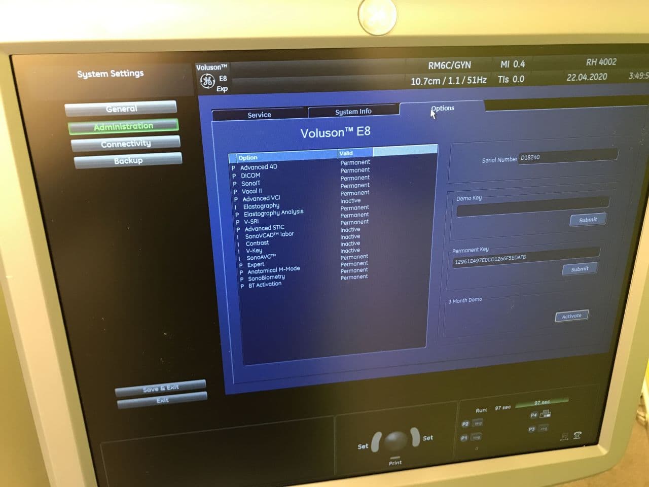 GE Voluson E8 OB/GYN and Vascular Ultrasound System thumbnail 3