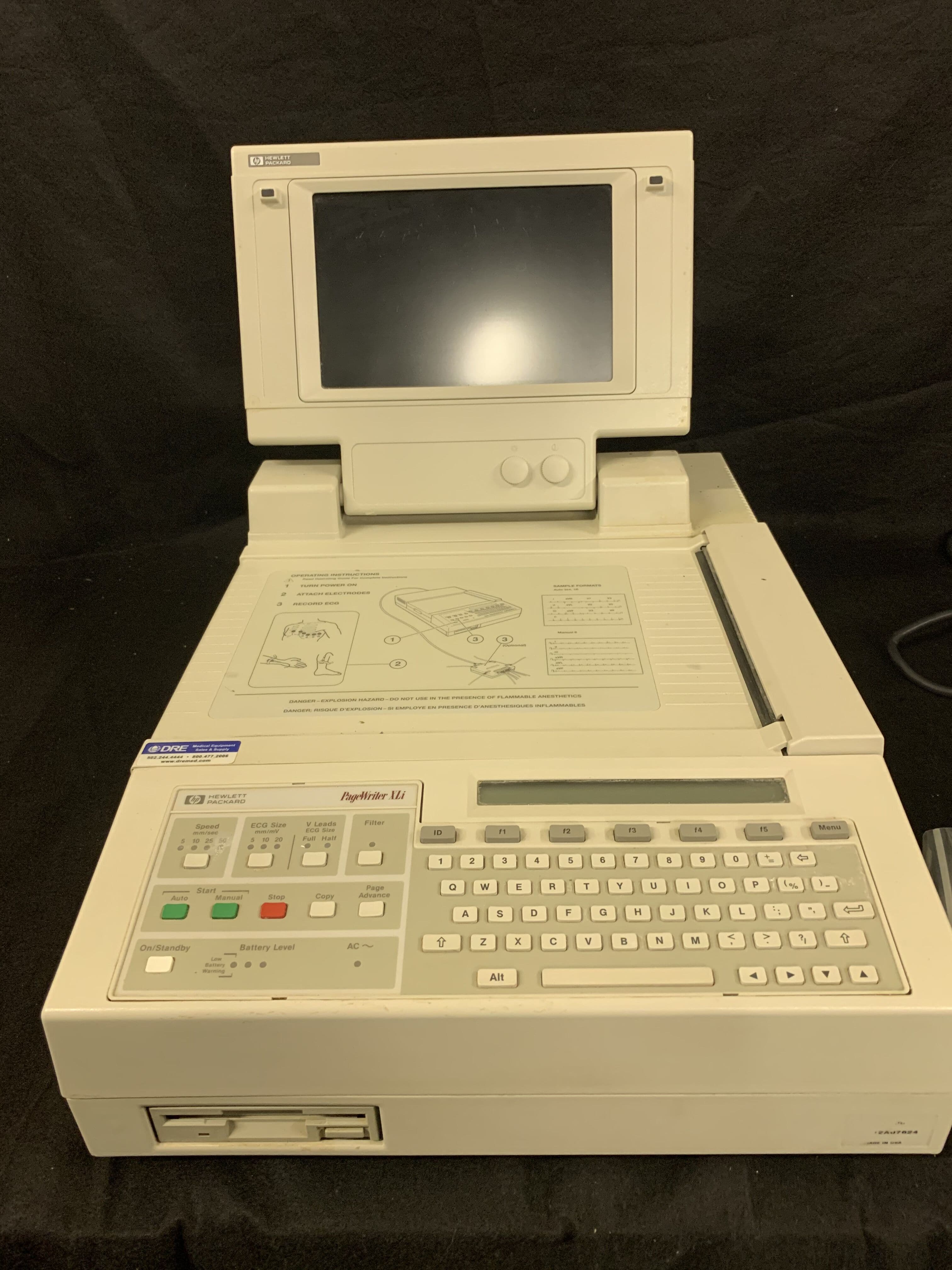 Hewlett Packard Page Writer XLi BioMed Certified EKG Machine