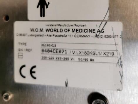 High-Intensity WOM Lemke Vision XL180 Endoscopic Light Source thumbnail 7