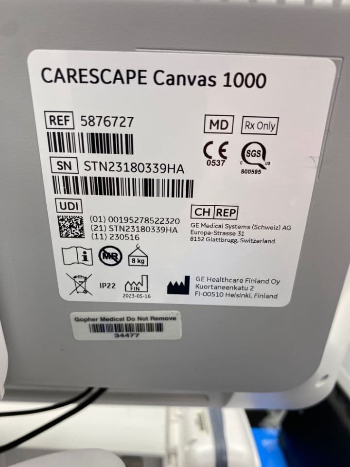 For Sale GE Carescape Canvas 1000 Monitor thumbnail 6