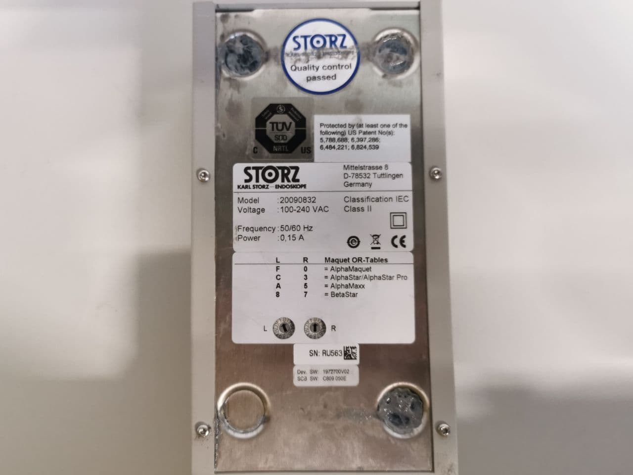 SCB Maquet Control Unit — Karl Storz 200908 32 thumbnail 6