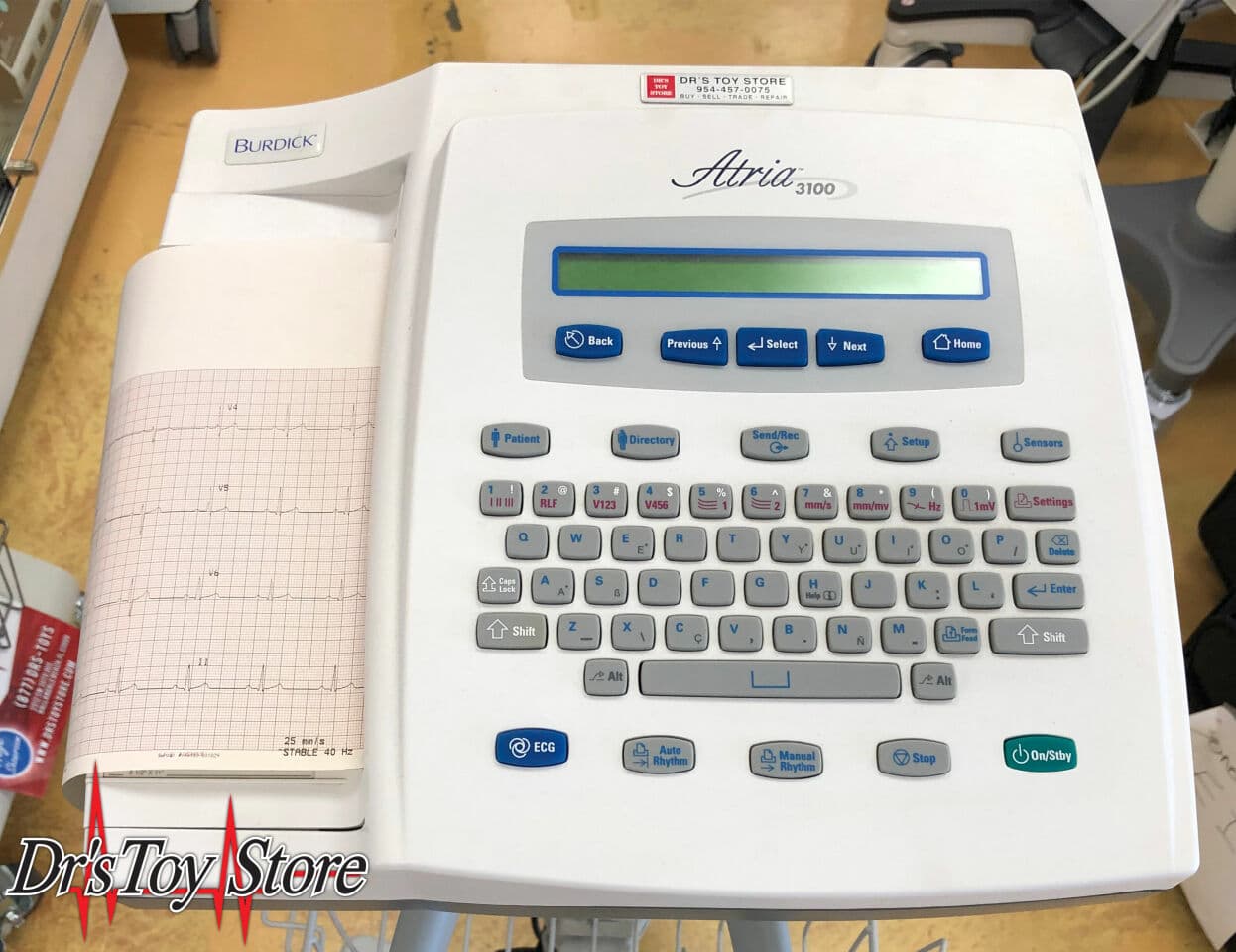 Burdick Atria 3100 ECG Machine with Cart thumbnail 4