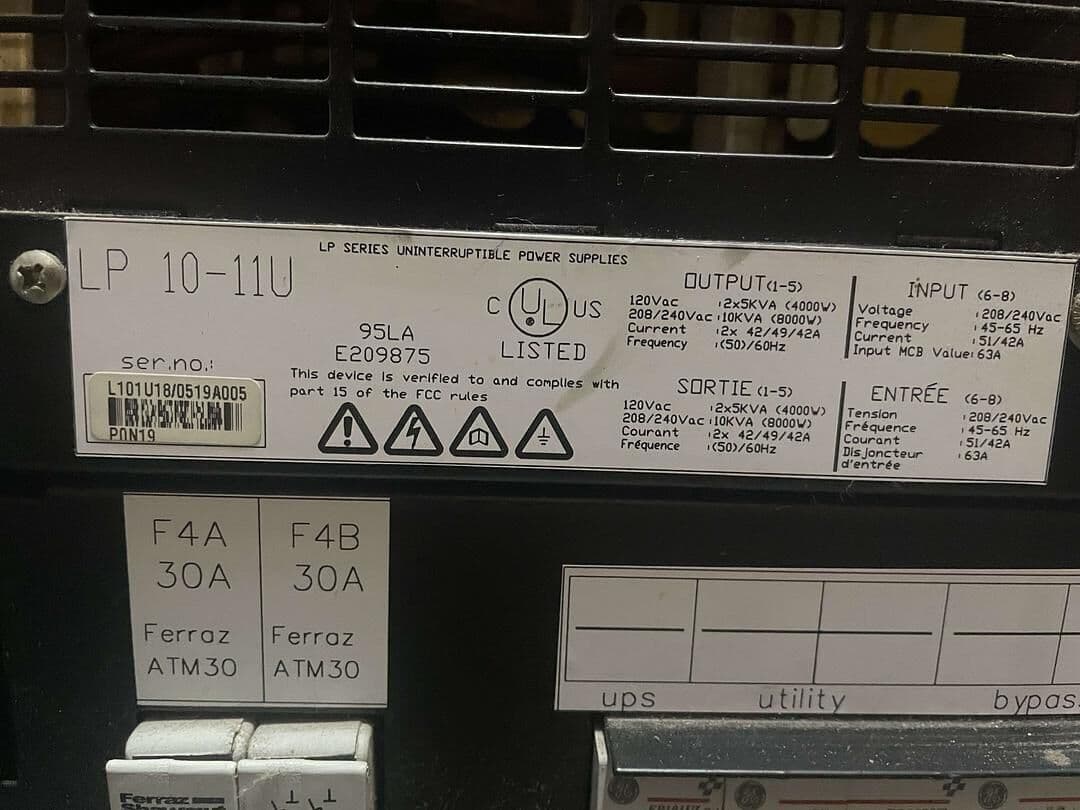 GE Digital Energy LP11-10 Uninterruptible Power Supply (UPS) thumbnail 5