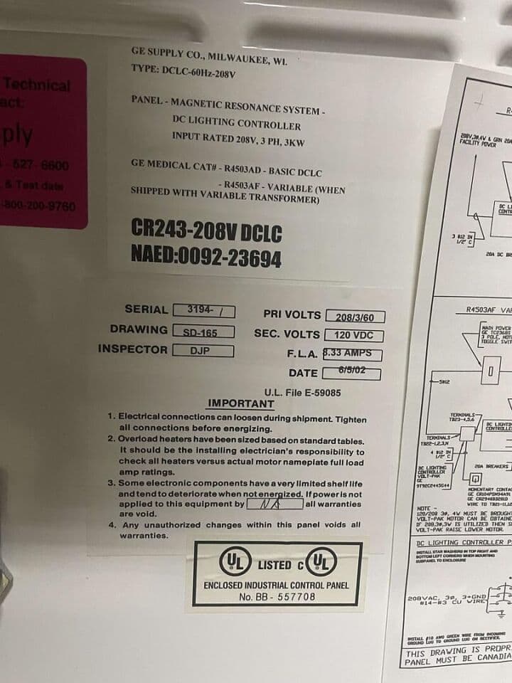 GE MR Lighting Control Panel DCLC-60Hz-208V thumbnail 3