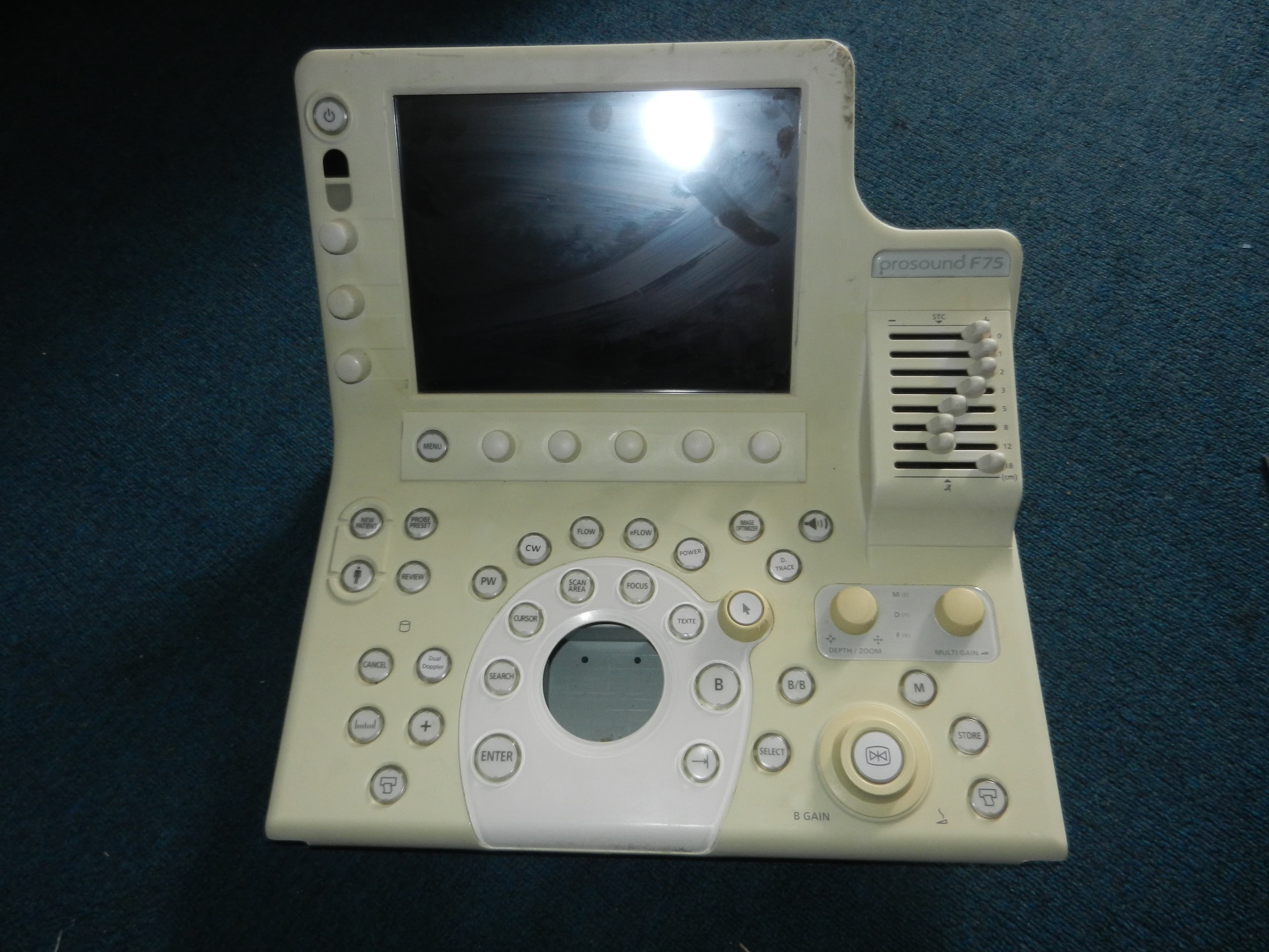 Aloka Ultrasound System Prosound F75 Control Panel
