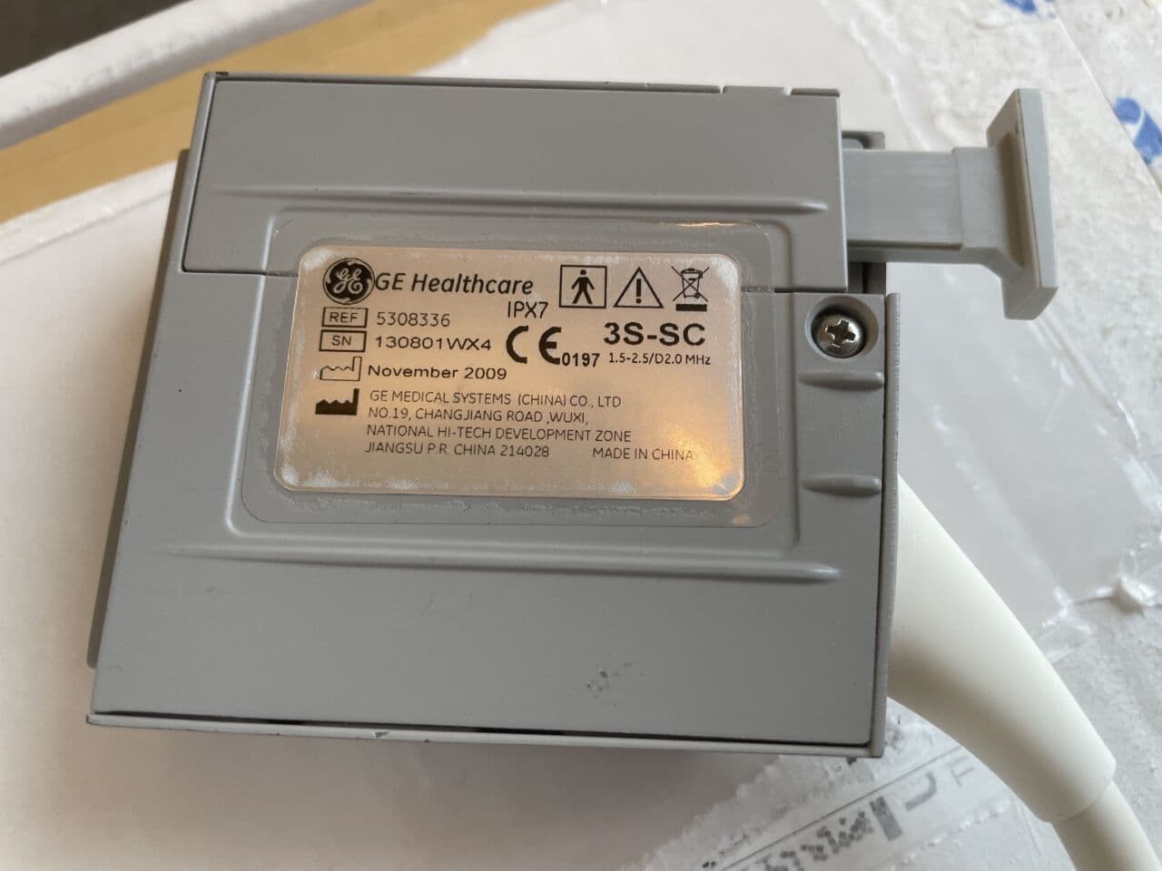 GE 3S-SC Phased Array Ultrasound Transducer image 1