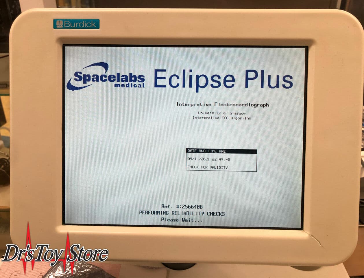 Burdick Spacelabs Eclipse Plus ECG Machine with Cart, Clips and Leads thumbnail 4