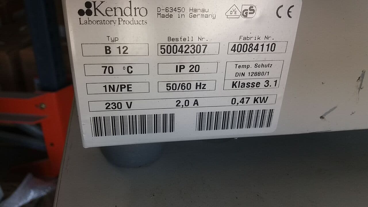 Benchtop Laboratory Incubator — Heraeus B12 thumbnail 5
