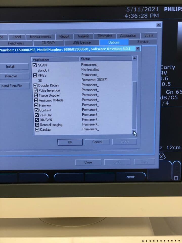 Philips HD7 Ultrasound System with C8-4v Endocavitary Probe thumbnail 6