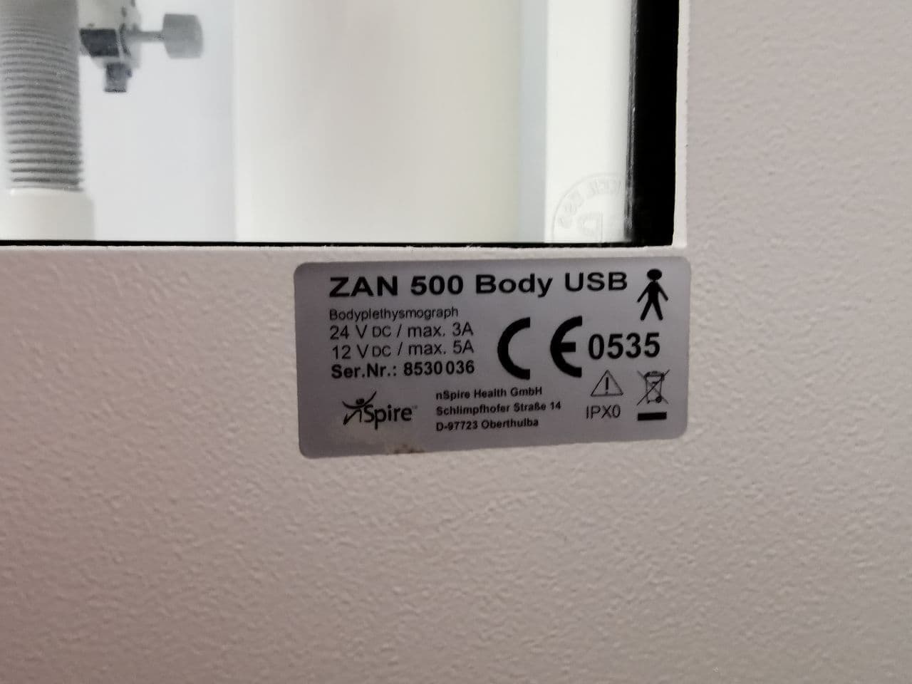 Pulmonary Function Testing Plethysmograph — Nspire ZAN 500 Body USB thumbnail 8