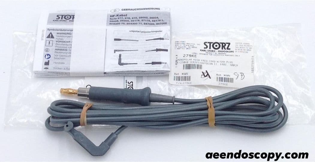 KARL STORZ 279KE Monopolar High Frequency Cord for Urological Procedures