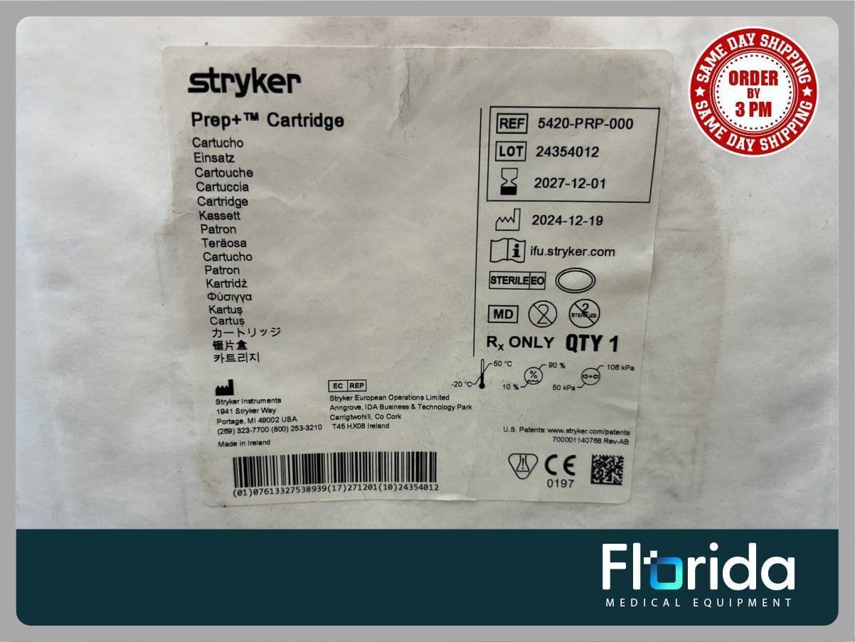 For Sale STRYKER 5420-PRP-000 BRAND NEW PREP+ CARTRIDGE EXP. 2027 thumbnail 2