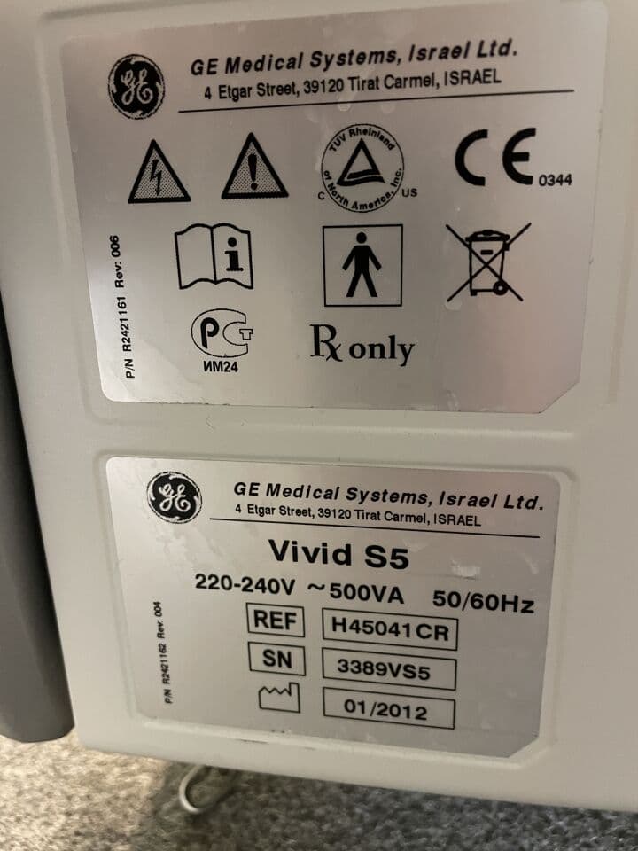 GE Vivid S5 General Ultrasound System thumbnail 3