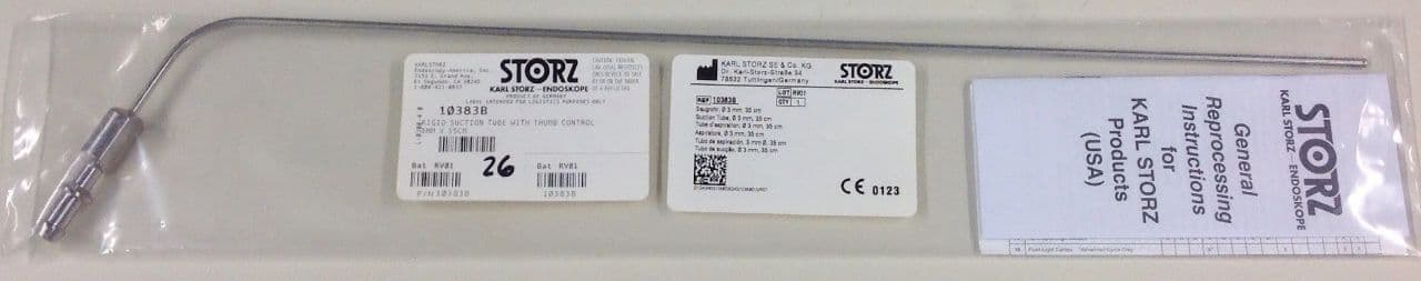 Karl Storz 10383B Rigid Suction Tube 3mm x 35cm