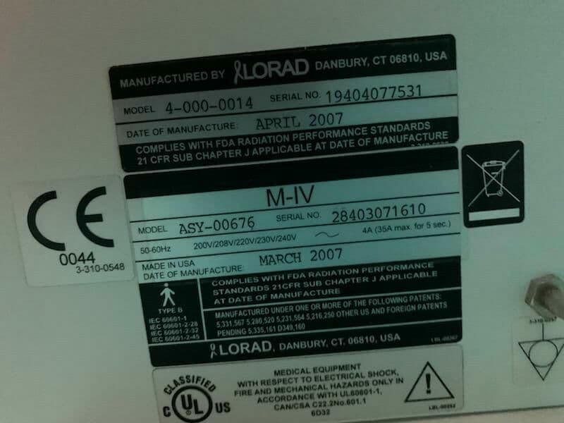 Lorad Selenia Digital Mammography Unit thumbnail 3