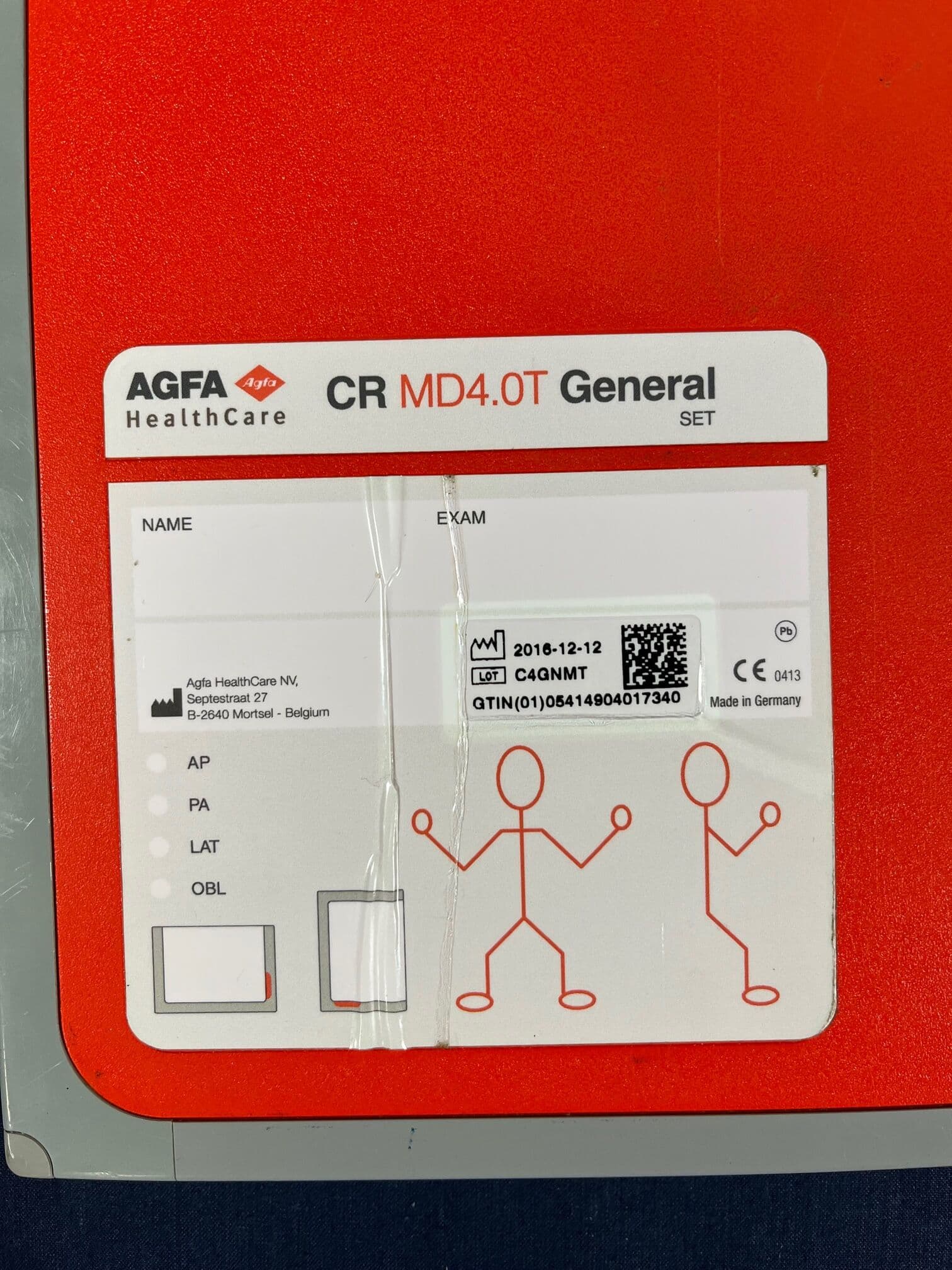 General Radiography CR Cassette — Agfa CR MD4.0T General 24x30 thumbnail 2