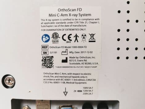 Orthoscan FD Pulse Mini C-Arm System thumbnail 13