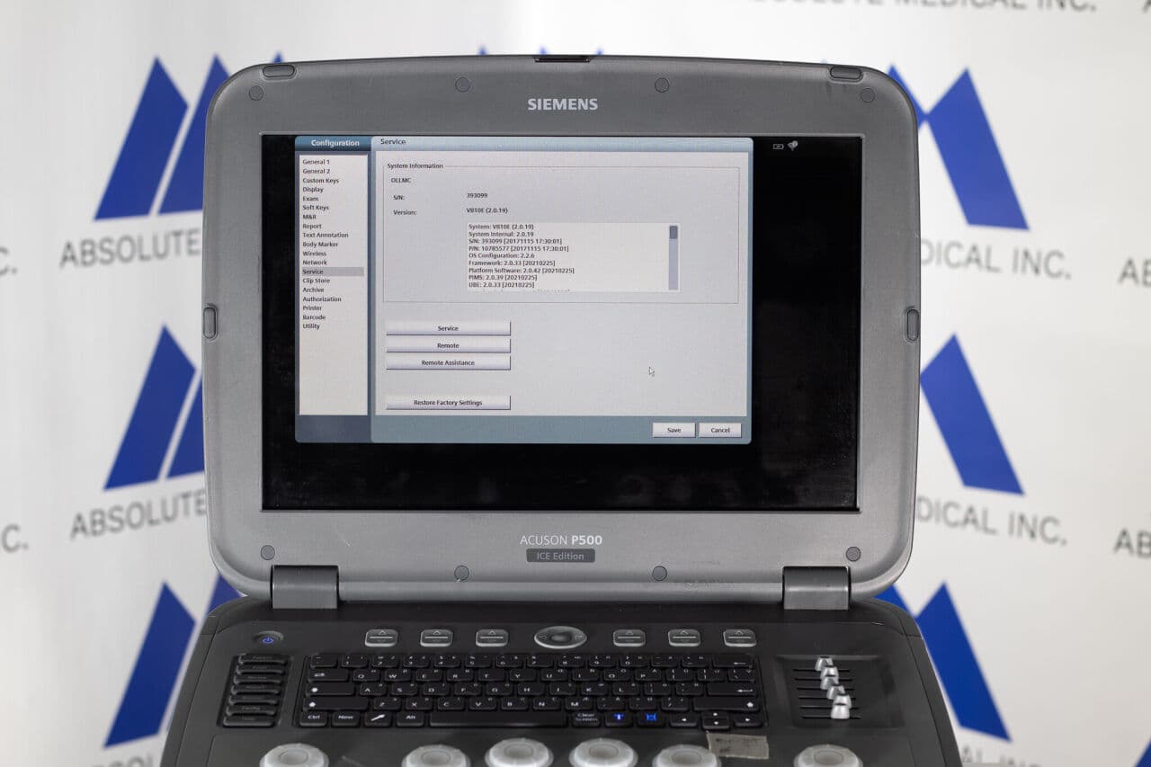 Siemens Acuson P500 Frosk Portable Ultrasound System thumbnail 2
