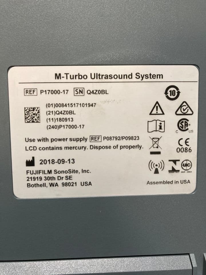 Sonosite M-Turbo Portable Shared Service Ultrasound System thumbnail 3