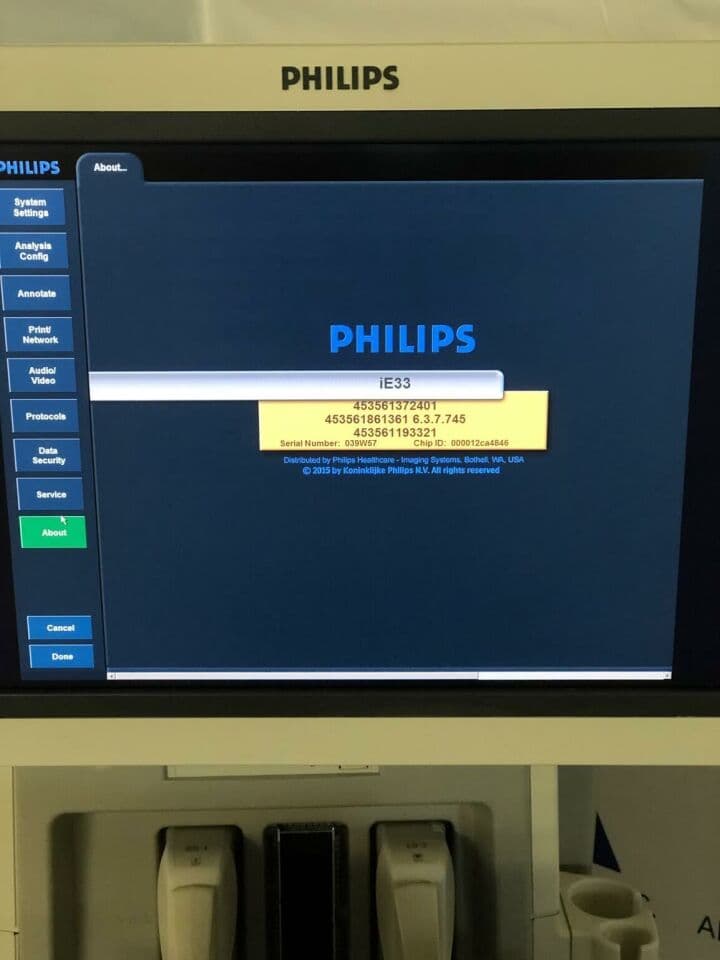 Philips iE33 Diagnostic Ultrasound System thumbnail 9