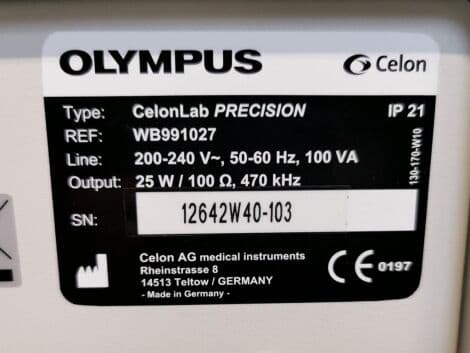 ENT Radiofrequency Therapy Electrosurgical Unit — Olympus CelonLab Precision thumbnail 6