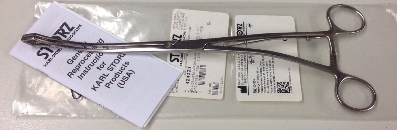Karl Storz 40400H Fenestrated Grasping Forceps with Ratchet image 1