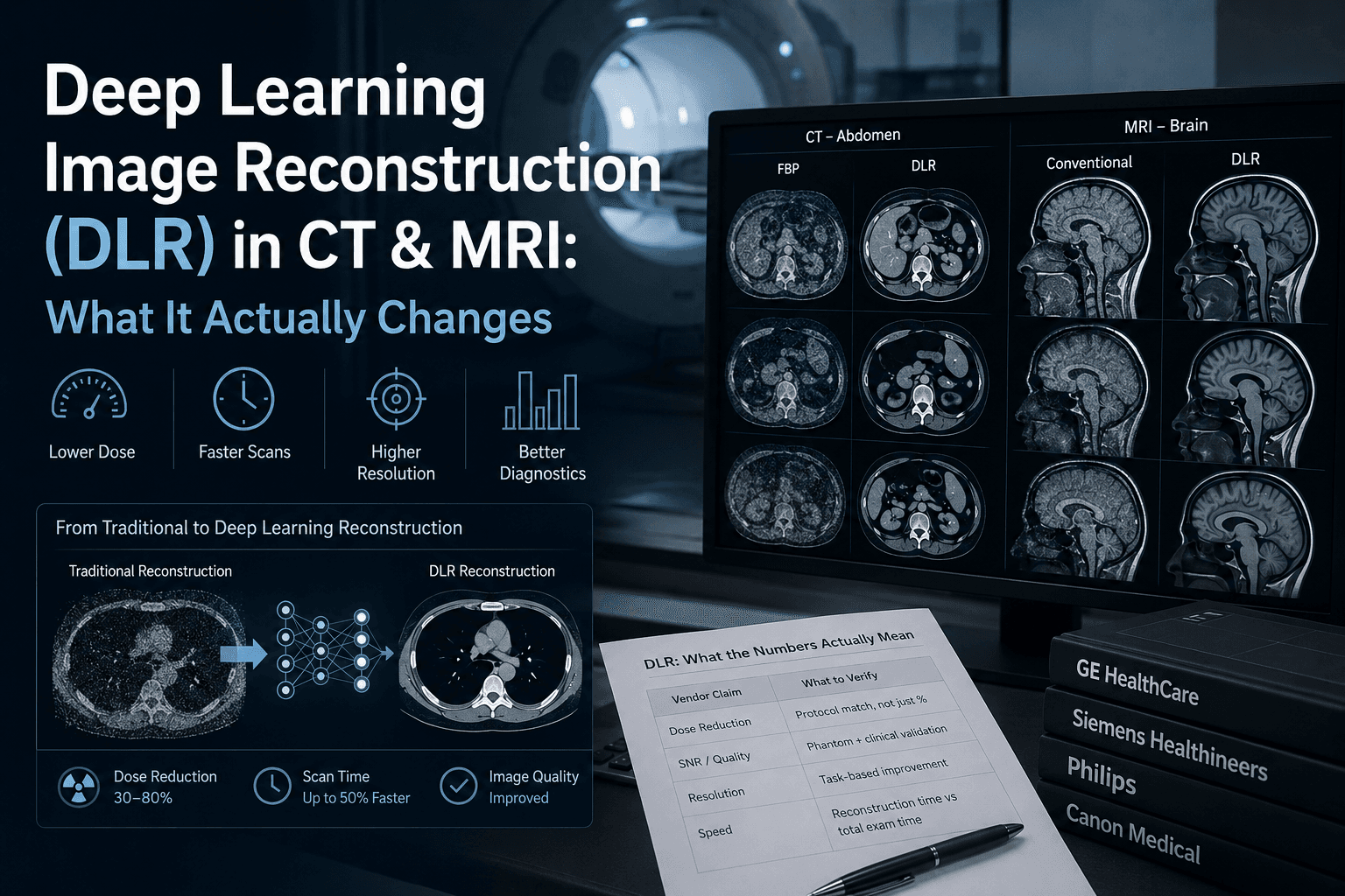 Deep Learning Image Reconstruction (DLR) in CT & MRI: What It Actually Changes