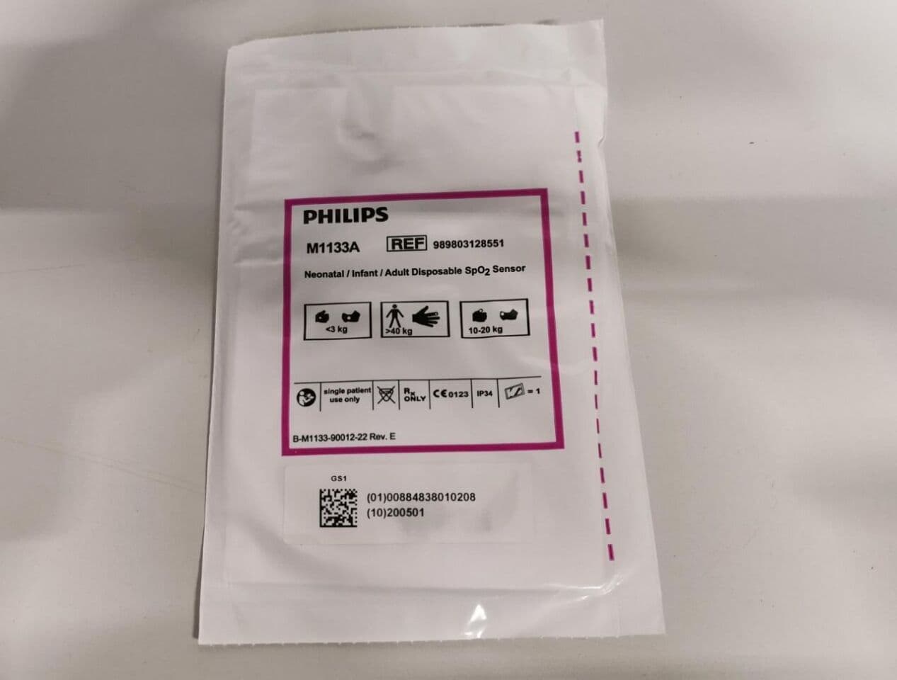Reusable SpO2 Finger Sensor Probe by Philips — M1133A (REF 989803128551)